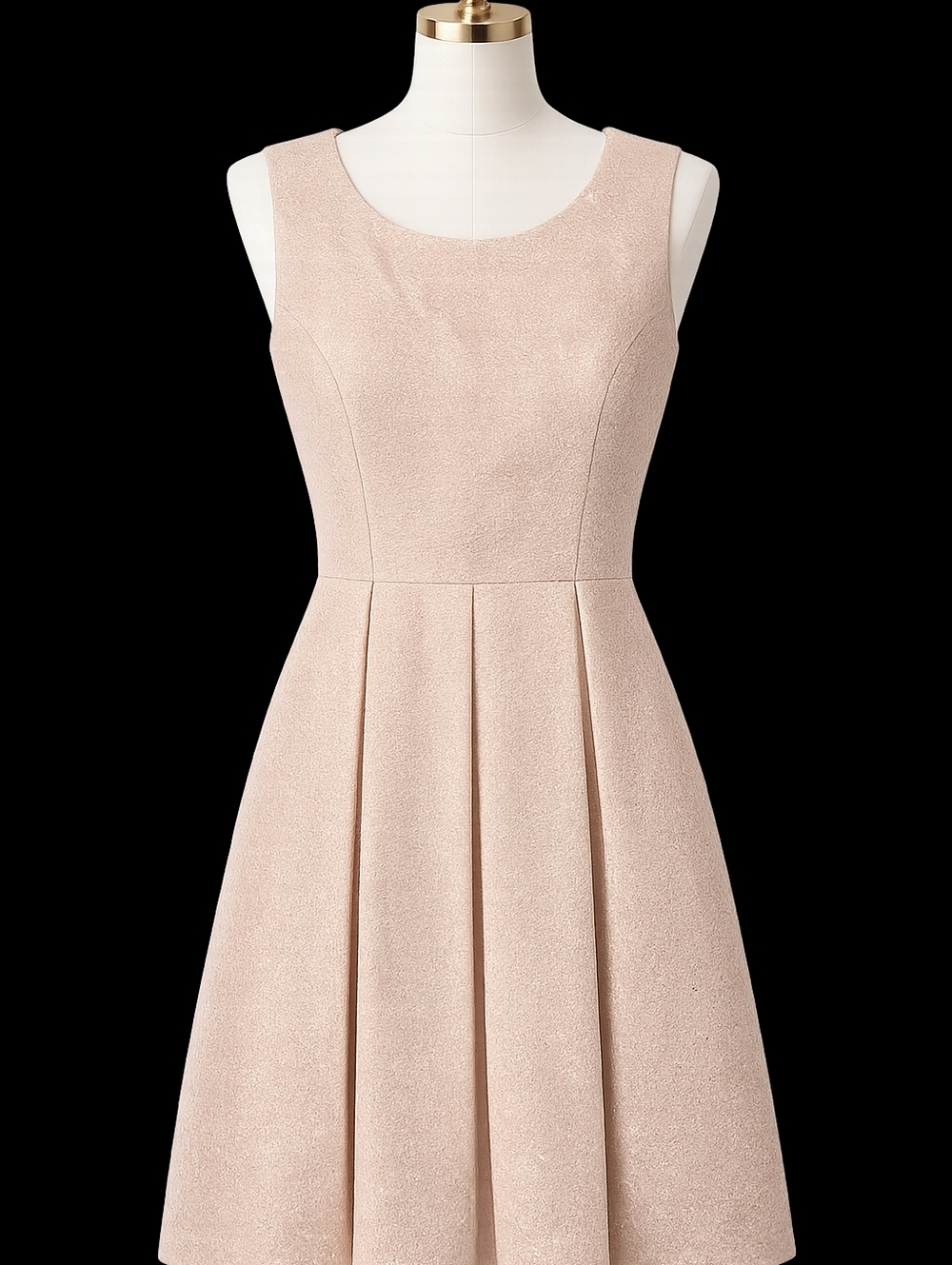 Forever 21 Pale Pink Gold Glitter Fit and Flare Dress Sz. Lg